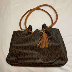 Michael Kors signature brown ring tote